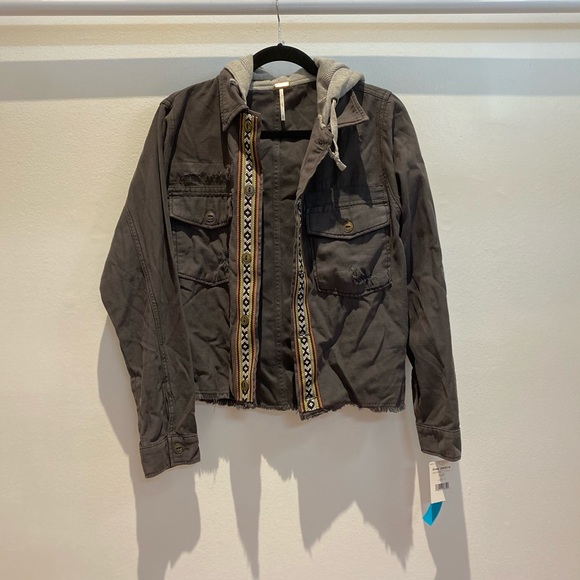 NWT Free People Weekend Wanderer Military Jacket - Picture 2 of 6